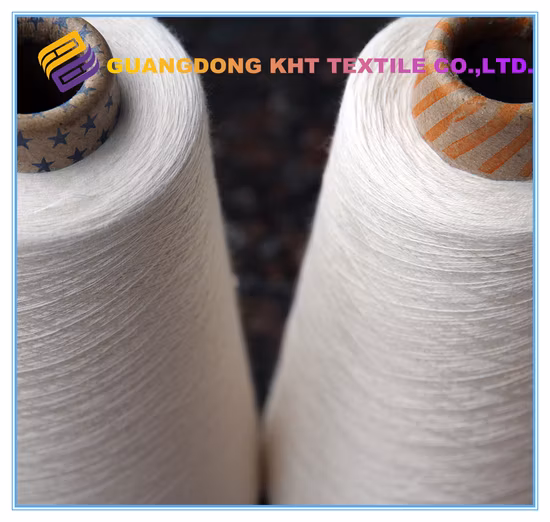 100% чесаный компактный хлопок 40-х, 50-х, 60-х, 80-х годов Текстильная пряжа для вязания и ткачества Серая пряжа Необработанная белая